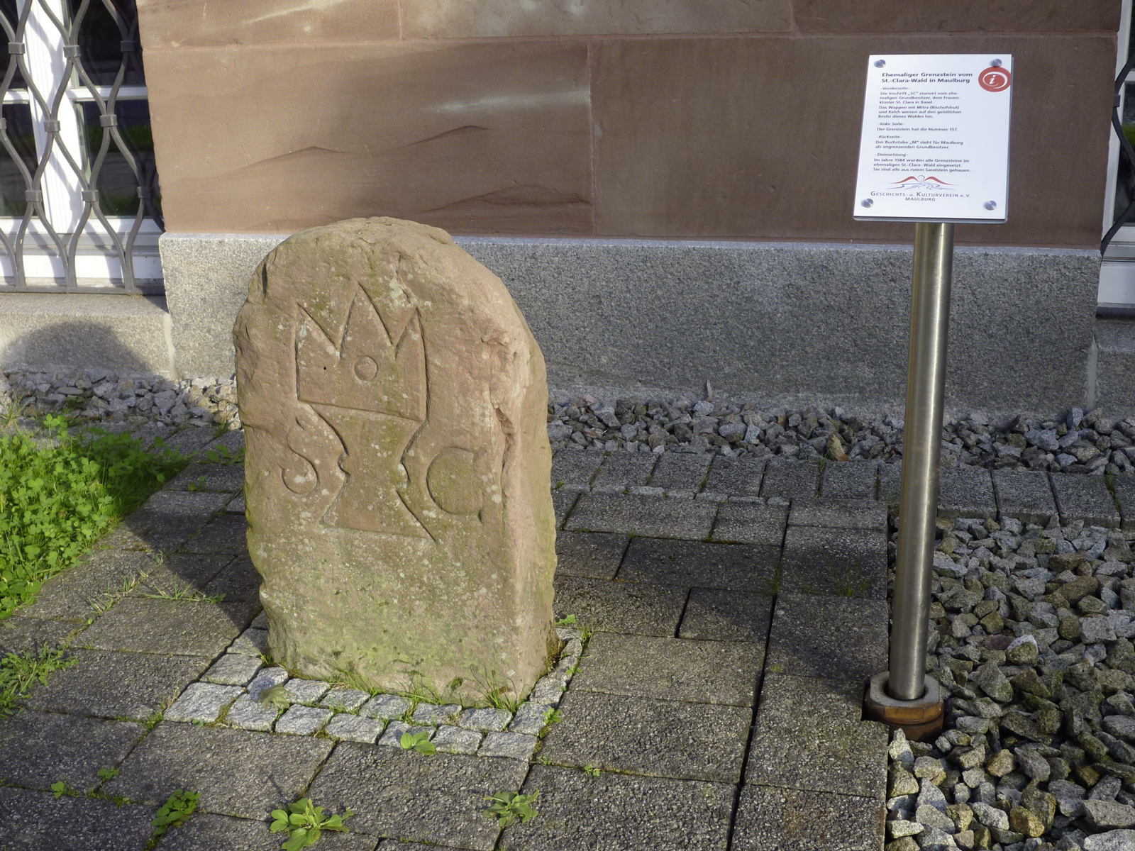 Ehemaliger Grenzstein vom St.-Clara-Wald in Maulburg
